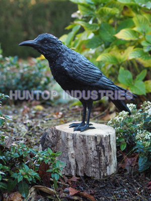Garden Ornament Raven with Hanger